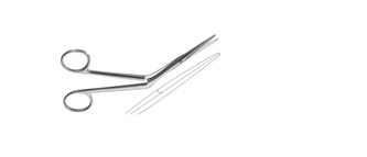 Ножиці Heymann загнуті, тупі, 18cm